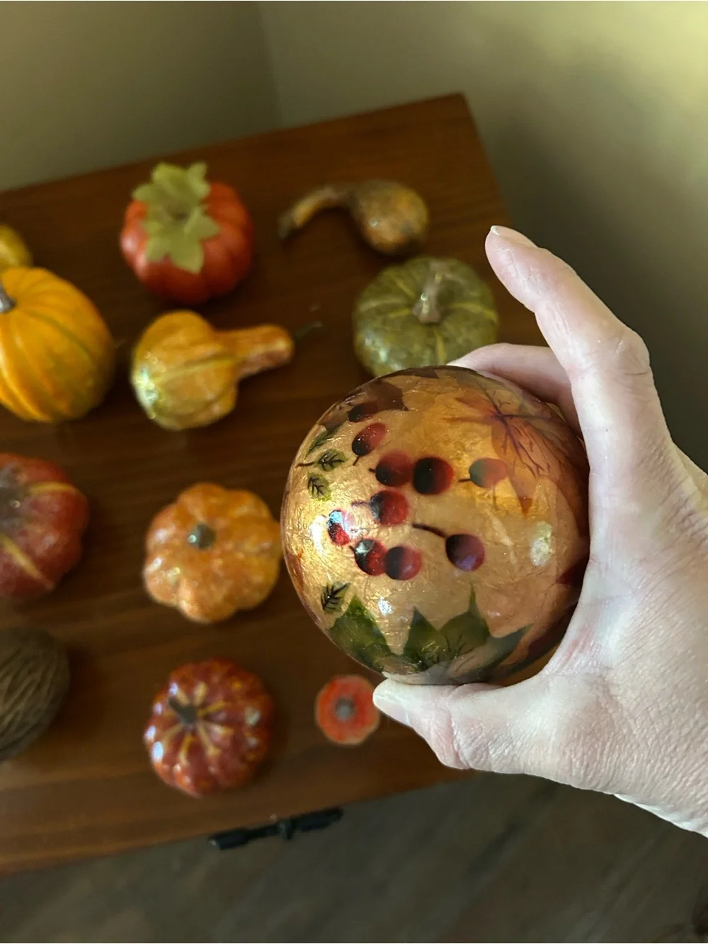 Pier 1 Assorted Fall Pumpkin and Gourd Decor in Orange, Red, Green, Brown